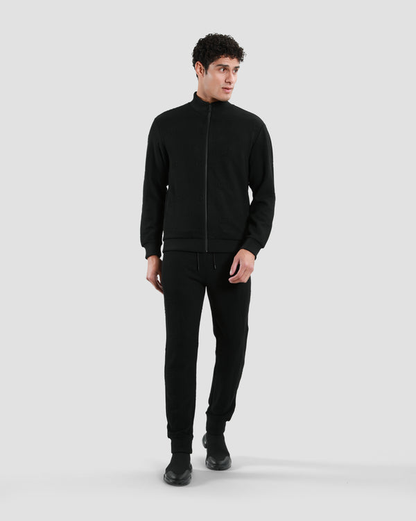 Gianfranco Ferre Embossed Tracksuit Jacket Black