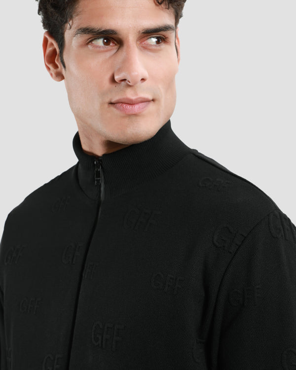 Gianfranco Ferre Embossed Tracksuit Jacket Black