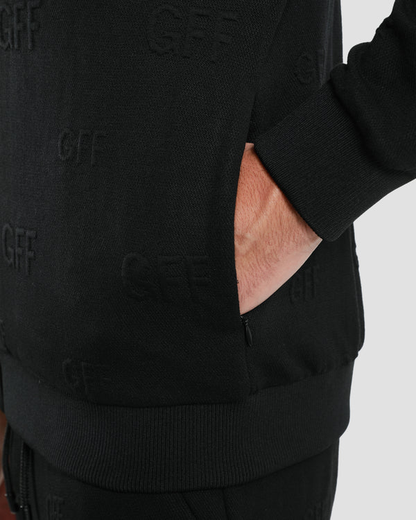 Gianfranco Ferre Embossed Tracksuit Jacket Black