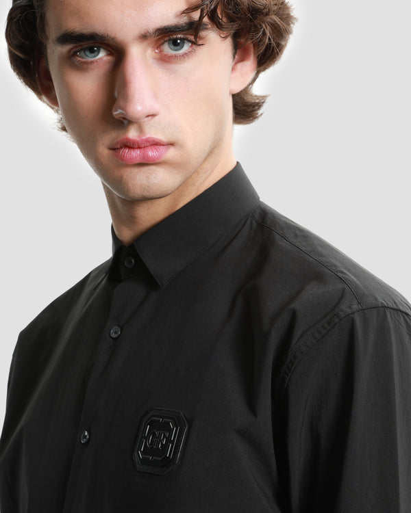 Gianfranco Ferre Embroidered Back Shirt Black