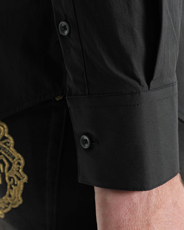 Gianfranco Ferre Embroidered Back Shirt Black