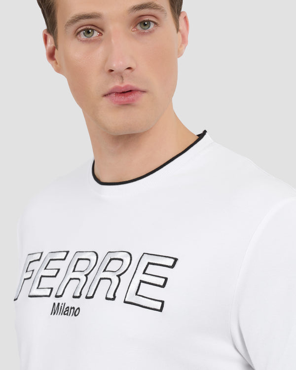 Gianfranco Ferre Embroidered Ferré T-Shirt White