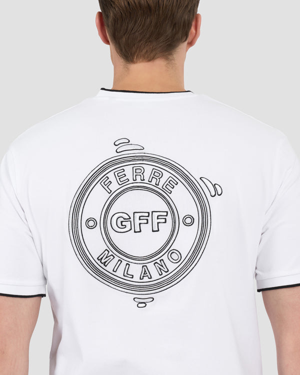 Gianfranco Ferre Embroidered Ferré T-Shirt White