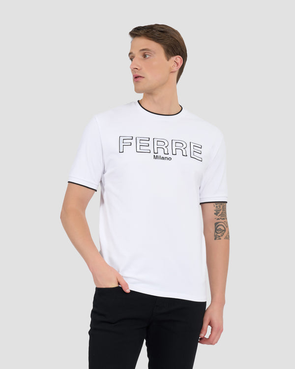 gianfranco ferre Embroidered Ferré T-Shirt White