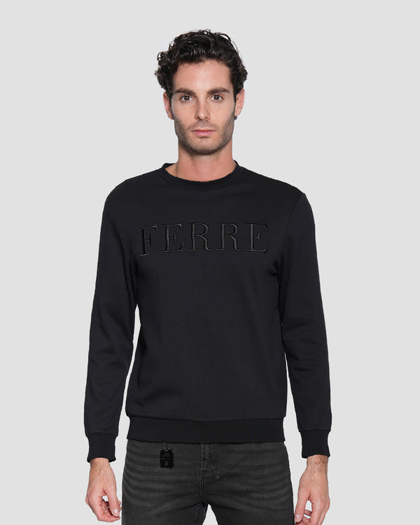 gianfranco ferre Embroidered Logo Sweatshirt Black