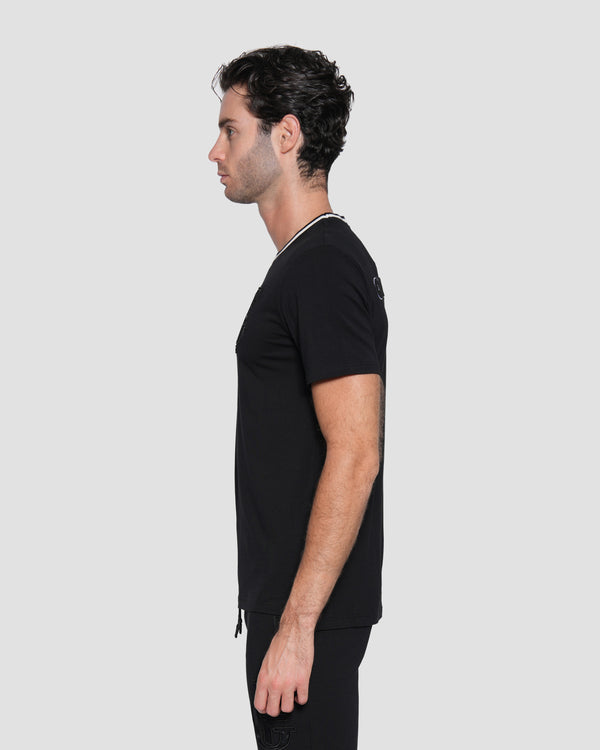 Gianfranco Ferre Embroidered Logo T-Shirt Black