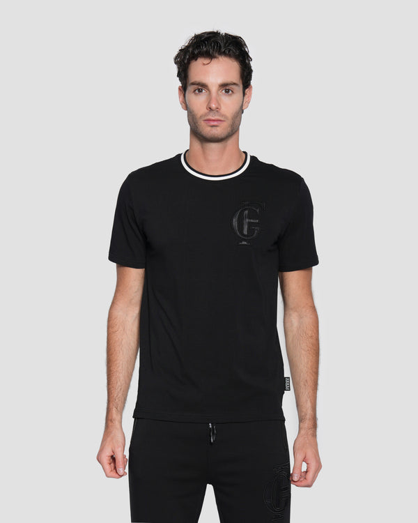 gianfranco ferre Embroidered Logo T-Shirt Black