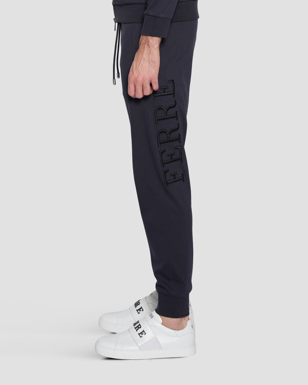 Gianfranco Ferre Embroidered Track Pants Navy