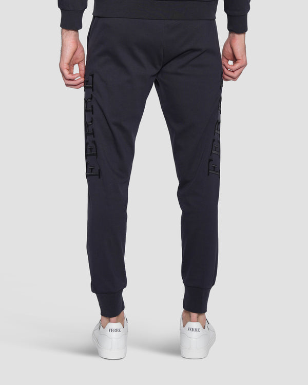Gianfranco Ferre Embroidered Track Pants Navy