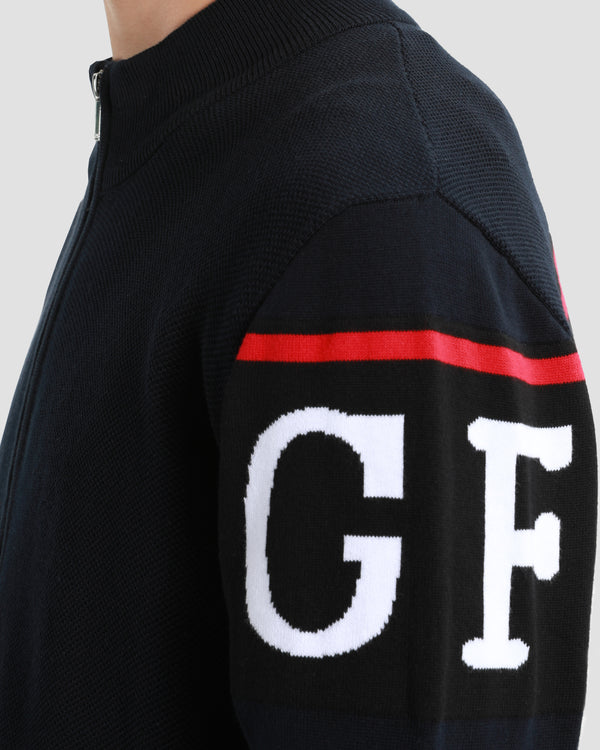 Gianfranco Ferre Ferre Branding Back Cardigan Navy