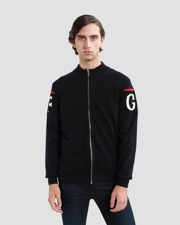 gianfranco ferre Ferre Branding Back Cardigan Navy