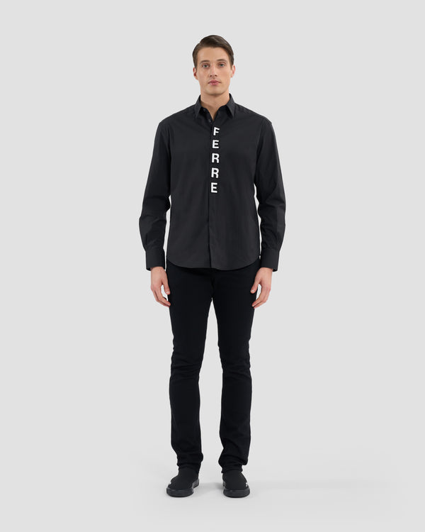 Gianfranco Ferre Ferré Patched Shirt Black