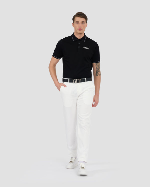 Gianfranco Ferre Ferré Print Polo Shirt Black
