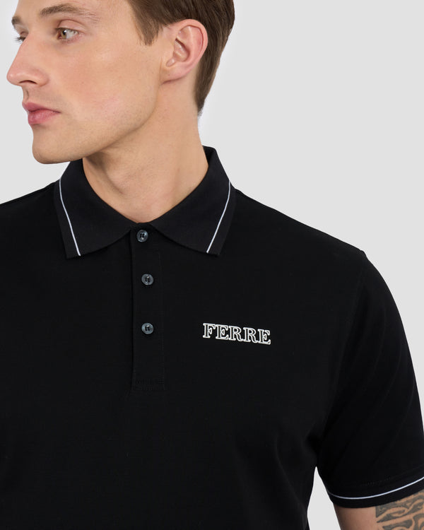 Gianfranco Ferre Ferré Print Polo Shirt Black
