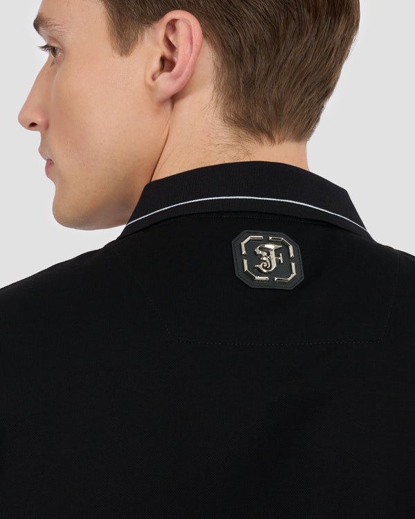 Gianfranco Ferre Ferré Print Polo Shirt Black