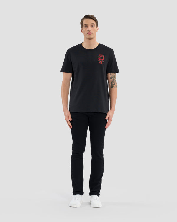 Gianfranco Ferre Ferré Printed Chest T-Shirt Black