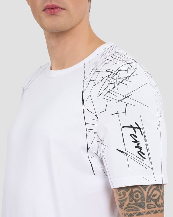 Gianfranco Ferre Ferré Streaks Print T-Shirt White