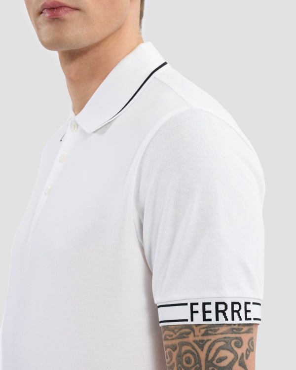 Gianfranco Ferre Ferré Taped Polo Shirt White