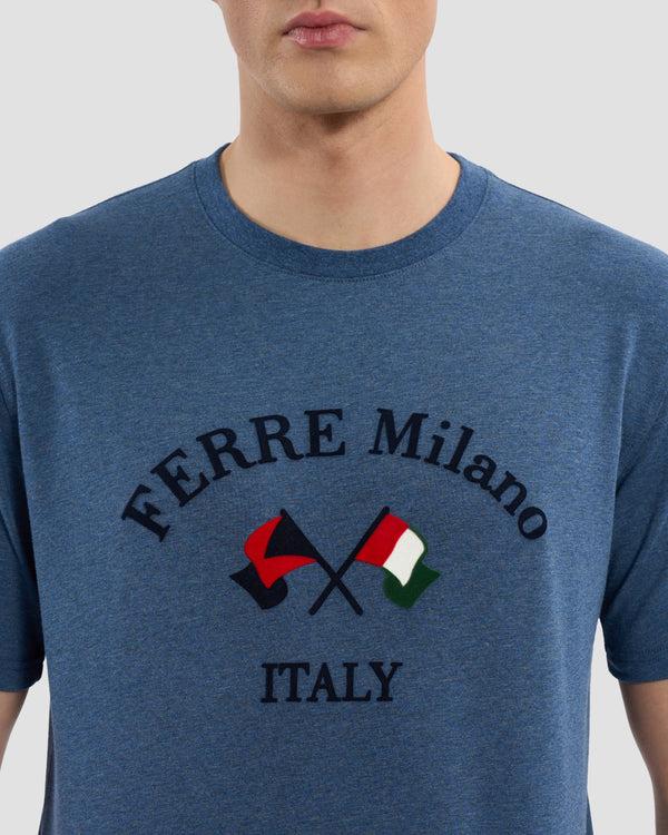 Gianfranco Ferre Flock Ferré Milano T-Shirt Navy