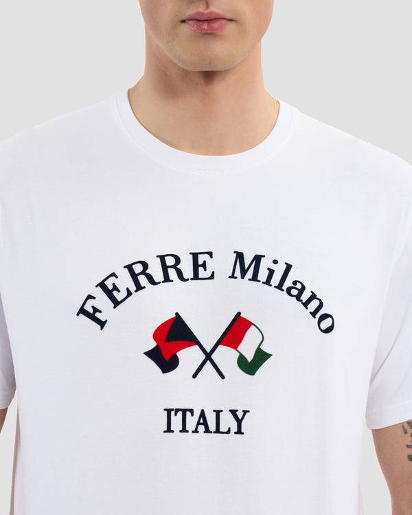 Gianfranco Ferre Flock Ferré Milano T-Shirt White