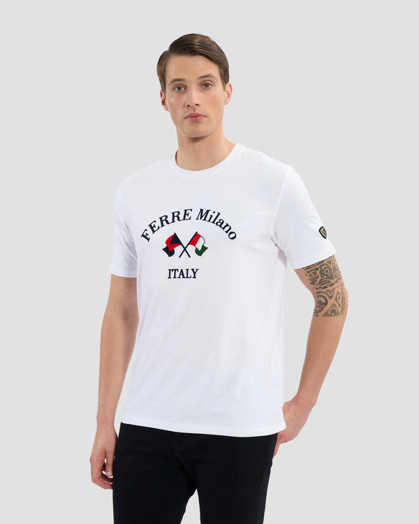 gianfranco ferre Flock Ferré Milano T-Shirt White