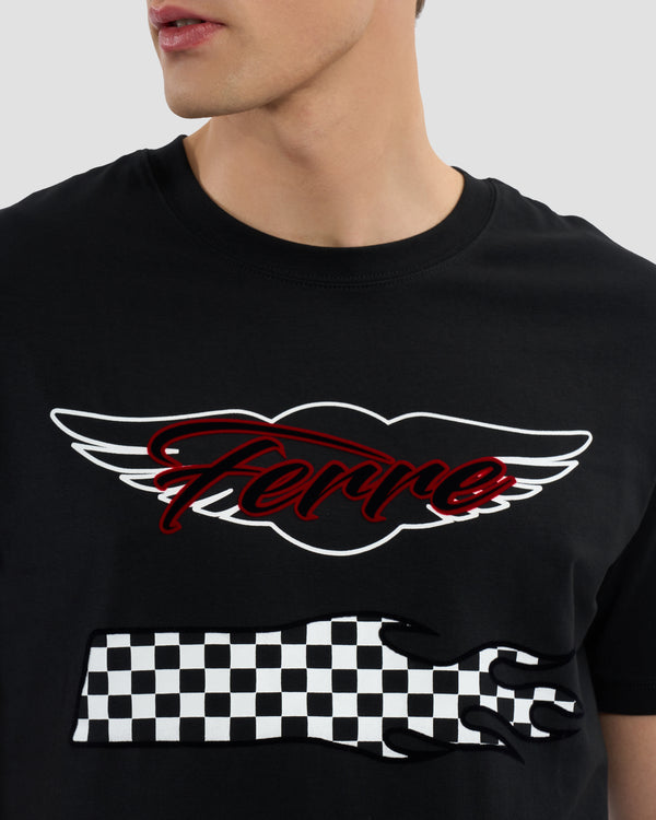 Gianfranco Ferre Flock Ferré Printed T-Shirt Black