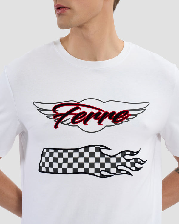 Gianfranco Ferre Flock Ferré Printed T-Shirt White