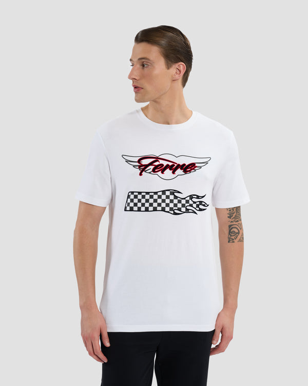 gianfranco ferre Flock Ferré Printed T-Shirt White