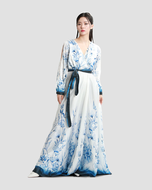 gianfranco ferre Floral Maxi Dress Blue