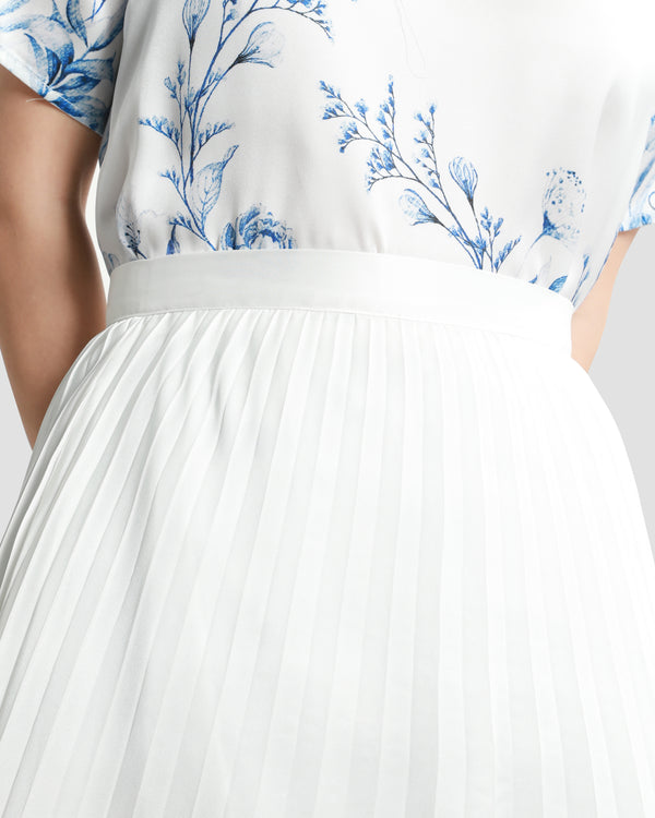 Gianfranco Ferre Floral Midi Skirt Blue