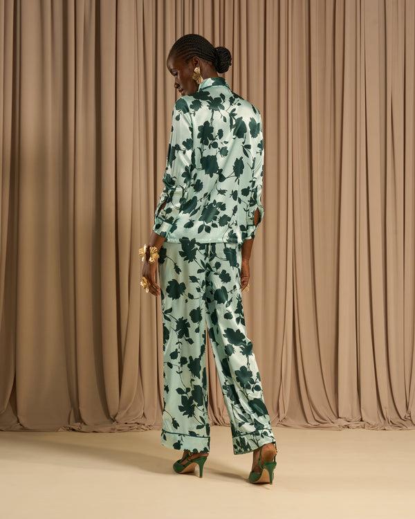 Gianfranco Ferre Floral Printed Shirt Green