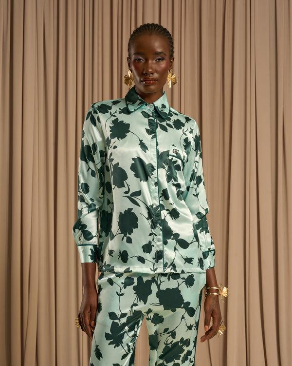 gianfranco ferre Floral Printed Shirt Green