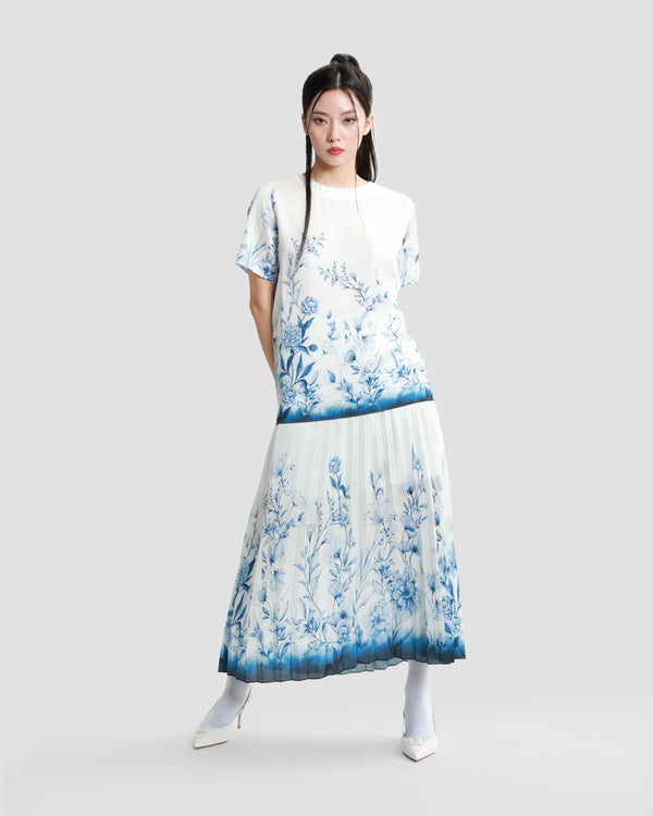 Gianfranco Ferre Floral Top Blue