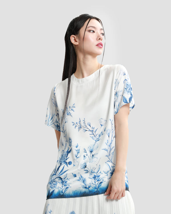 gianfranco ferre Floral Top Blue