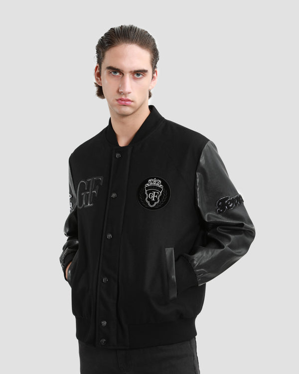 gianfranco ferre GF Flock Patched Jacket Black