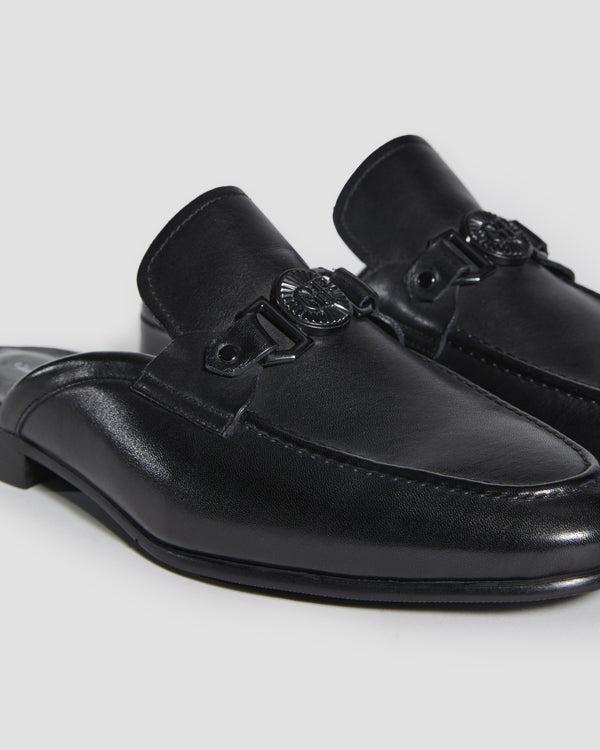 Gianfranco Ferre GF Medallion Logo Mule Black