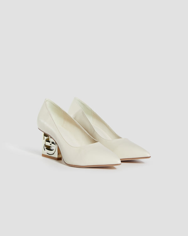 Gianfranco Ferre GF Metal Heel Pumps Off White
