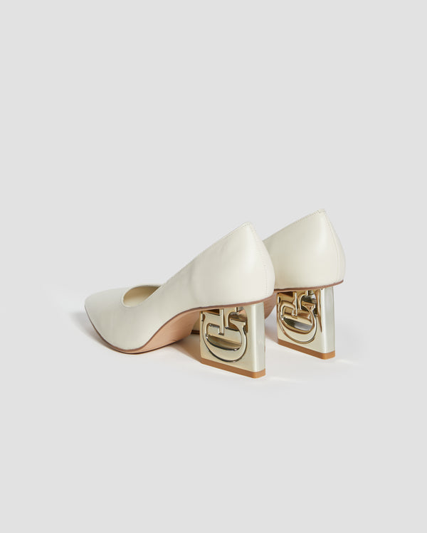 Gianfranco Ferre GF Metal Heel Pumps Off White