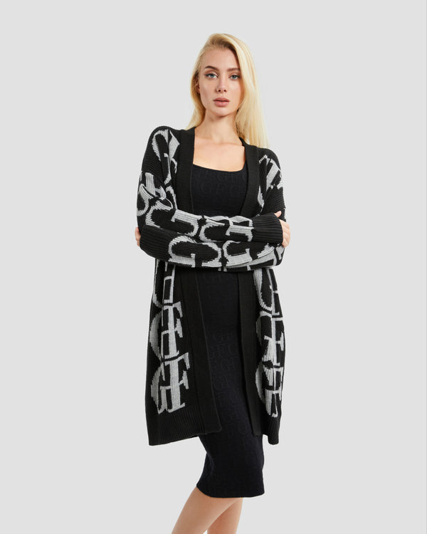 gianfranco ferre GF Monogram Cardigan Black