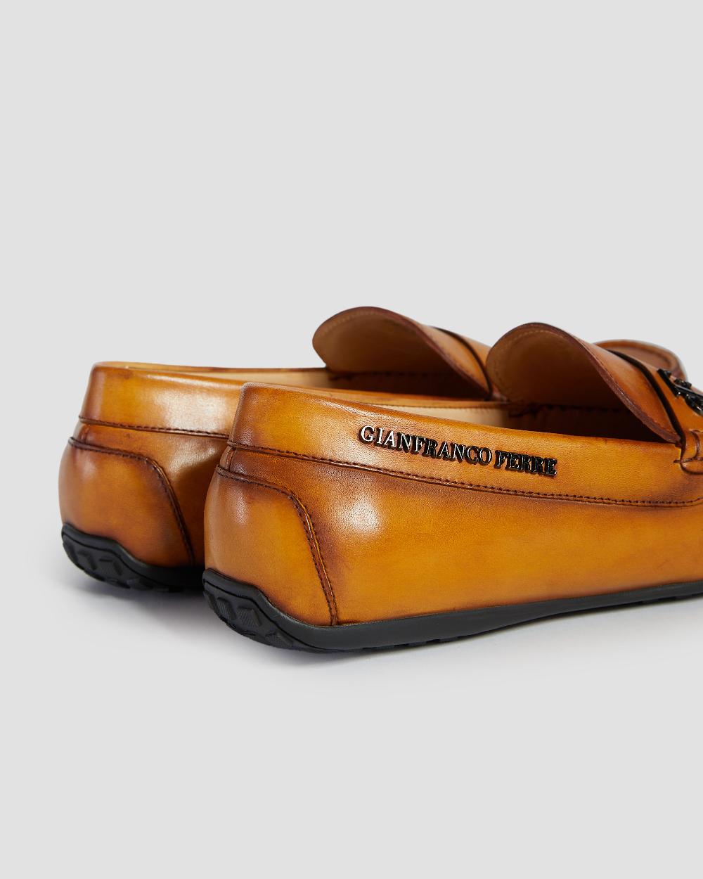 Gianfranco Ferre GF Monogram Moccasins Tan