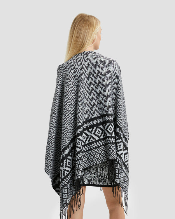 Gianfranco Ferre GF Monogram Poncho Black