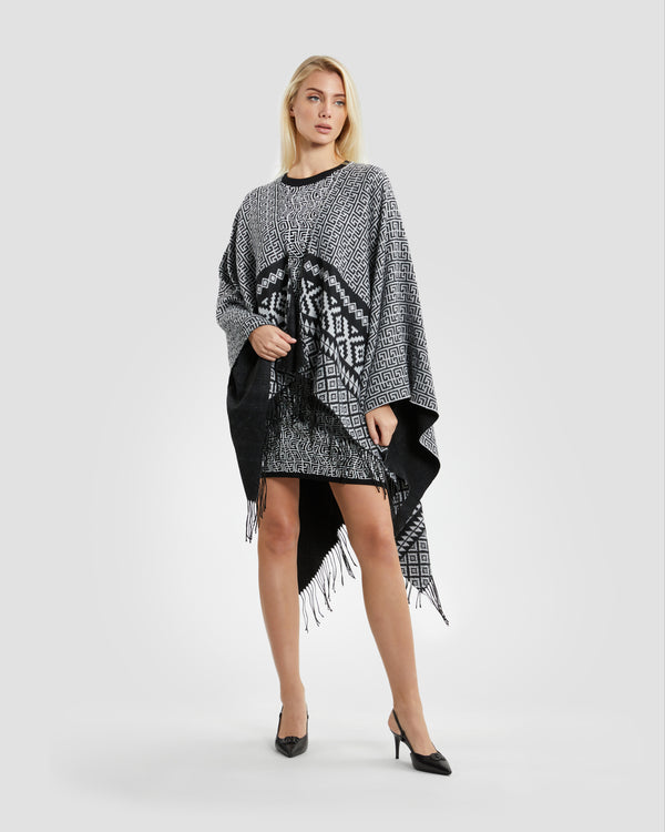 gianfranco ferre GF Monogram Poncho Black