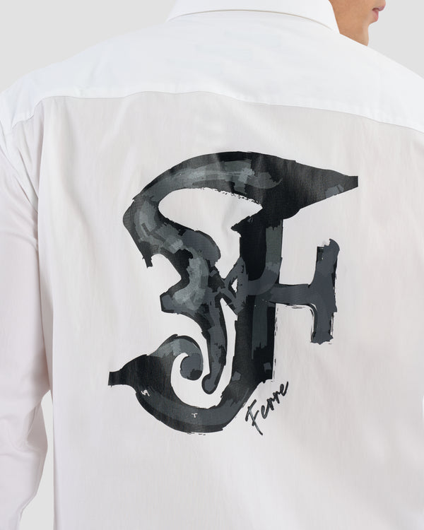 Gianfranco Ferre GF Monogram Printed Shirt White