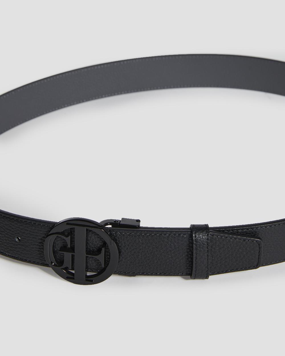 Gianfranco Ferre GF Round Buckle Belt Black & Grey