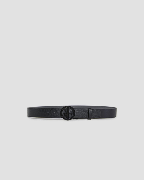 gianfranco ferre GF Round Buckle Belt Black & Grey