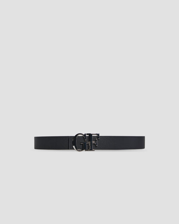 gianfranco ferre GF Round Buckle Belt Black & Navy