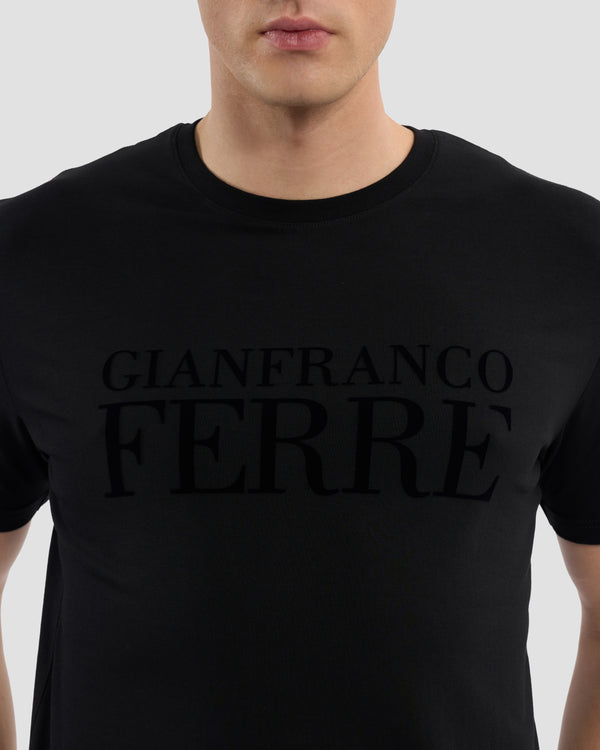 Gianfranco Ferre GFF Flock Print T-Shirt Black