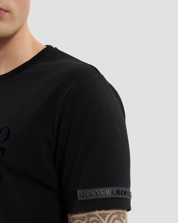 Gianfranco Ferre GFF Flock Print T-Shirt Black