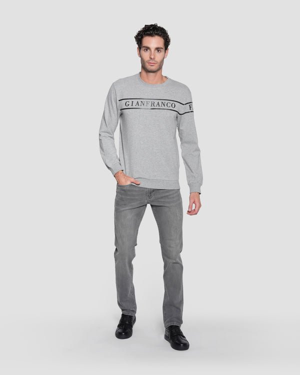 Gianfranco Ferre GFF Vinyl Sweatshirt Grey