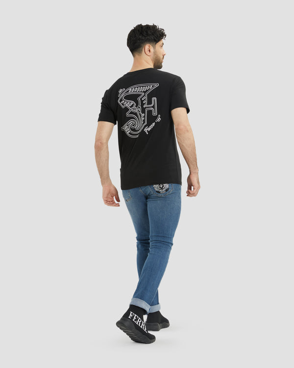 Gianfranco Ferre Gothic Ferré V-Neck T-Shirt Black